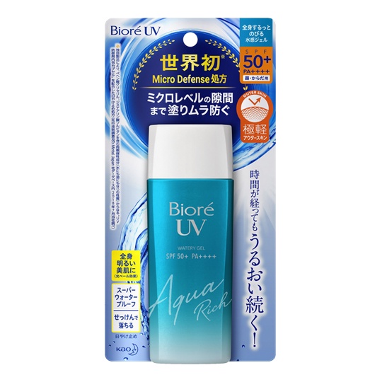 ครีมกันแดด กันแดด สูตรใหม่! Biore UV Aqua Rich Watery Essence 50g Micro Defense SPF 50+