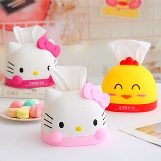 [พร้อมส่ง] กล่องกระดาษทิชชู่ ลายการ์ตูน Hello Kitty น่ารัก สําหรับห้องน้ํา บ้าน