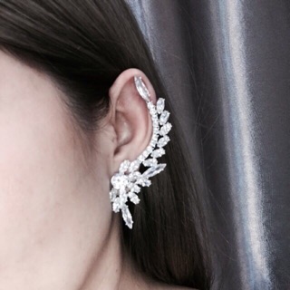 Diamond cuff earrings