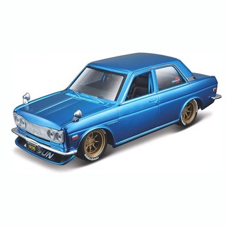 รถโมเดลสะสม หน้ารถ+ประตูเปิดได้ Maisto32527 1971 datsun 510 1/24