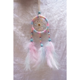 Pastel Dream Catcher ตาข่ายดักฝันร้ายโทนพาสเทล ขนาดเส้นผ่าศูนย์กลาง 7 ซม