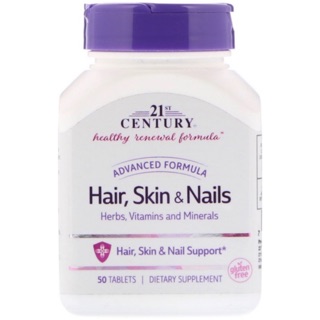 21st Century, Hair, Skin &amp; Nails, Advanced Formula, 50 Tablets