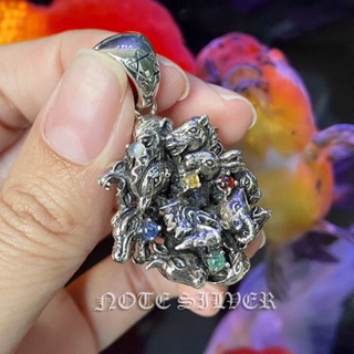 จี้เงินแท้ 12 นักษัตร ฝังพลอยแท้ 4 ชนิด Sterling Silver 925 NSPD1561