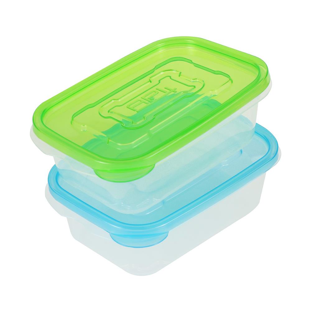 home ชุดกล่องอาหารเหลี่ยม API 9001 0.6ลิตร แพ็ค 4 ชิ้น กล่องเก็บอาหาร ภาชนะใส่อาหาร