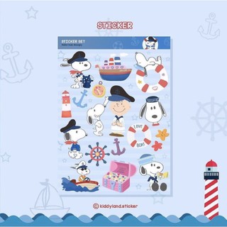 SNOOPY SAILOR STICKER A6 (Captain)