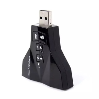 การ์ดเสียงแบบ USB 7.1 Microphone MIC Headset Ch 3D Converter Double Sound Card Virtual 7.1 Channel USB 2.0 Audio Adapter