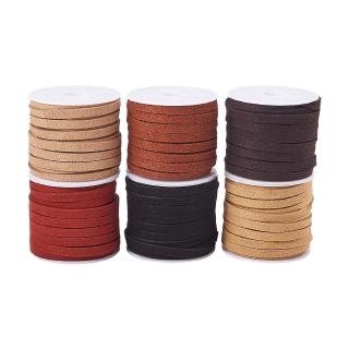 1 Bag Faux Suede Cord Faux Suede Lace Jewelry Cords Making Mixed Color 5x1.5mm