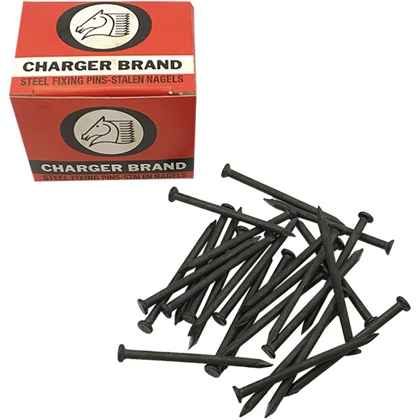 BLACK NAIL (PER BOX) โลหะตรงด้วย Plain Shank Point Tip Wall Cement หัวกลมแบน