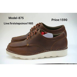 Firststepsince รองเท้าหนังแท้ Model-875สีน้ำตาลเข้ม