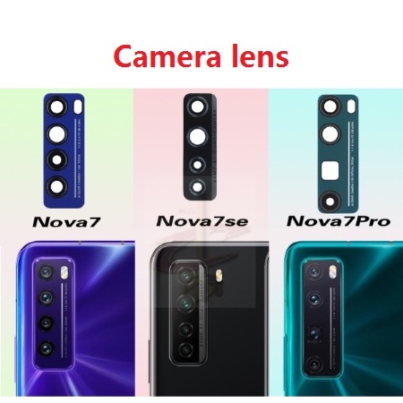 กระจก เลนส์กล้อง แบบเปลี่ยน พร้อมกาว สําหรับ Huawei Nova 2 2i 2S 3 3i 3E 4 4E 5 5i 5T 6 7 SE 7i 8 SE P20 P30 P40 lite Pro 5Z