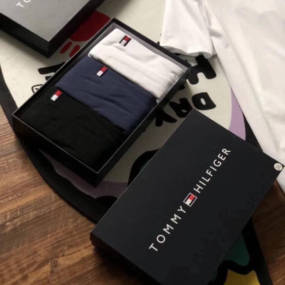 เสื้อยืด Tommy 1 เซ็ท 3 ตัว พร้อมกล่อง งานป้าย เนื้อผ้างานดี  ฟรีไซส์