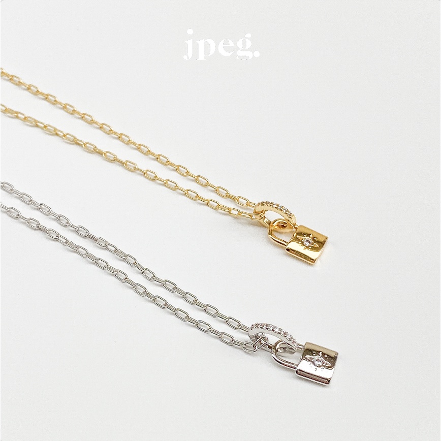 JPEG Sparkle Key Necklace