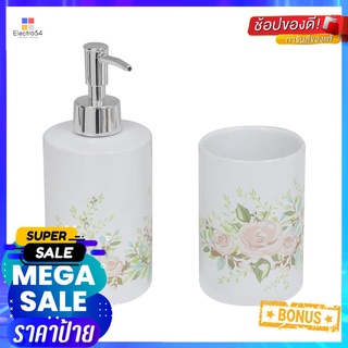 กระปุกห้องน้ำเซรามิก MOYA CE2658AA-2 ลายดอกไม้SOAP DISPENSER MOYA CE2658AA-2 FLOWER CERAMIC