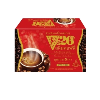 โปรโมชั่น : ☕ กาแฟ กาแฟวี26 v26 สลิมคอฟฟี่ ผสมคอลลาเจน v26 วี26 Coffee Slimming กล่องแดง มี 10 ซองต่อกล่อง