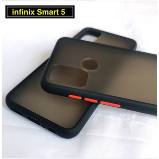 รุ่นใหม่ Case infinix Smart 5 เคสกันกระแทก ปุ่มสีผิวด้าน ขอบนิ่มหลังแข็ง เคสโทรศัพท์ Infinix Smart5 [ ส่งจากไทย ]