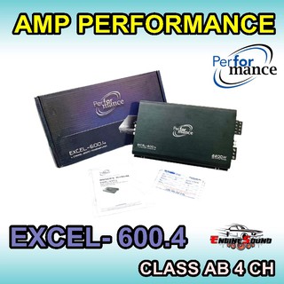 เพาเวอร์แอมป์ติดรถยนต์ดีๆ PERFORMANCE รุ่น EXCEL-600.4 CLASS AB 4CH สีดำ  เครื่องเสียงติดรถยนต์,เพาเวอร์ติดรถยนต์