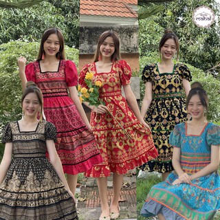 [ pretty Collecion ] เดรสสั้น ✔️✱ MaxiDress Bohemian-Indian Style เดรสโบฮีเมียน-อินเดียนสไตล์