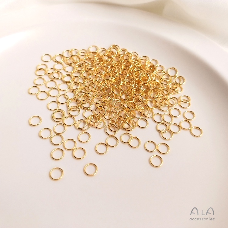 【❤️เครื่องประดับ DIY❤️】แหวนเชื่อมทองแดง ชุบทอง 14K 18K แฮนด์เมด DIY อุปกรณ์เสริม สําหรับเชื่อมเครื่องประดับ[DIY/เครื่องประดับแฟชั่น/สร้อยคอแฟชั่น/สร้อยคอ/สร้อยข้อมือ/เครื่องประดับเกาหลี/วงกลม/แหวน]