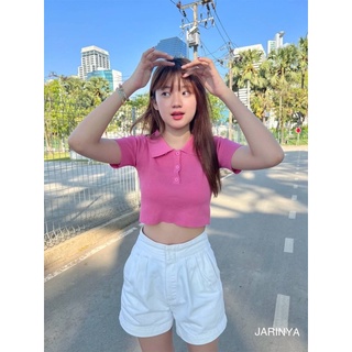 labell  knit top เสื้อเชิ้ตคอปกไหมพรมสีพื้น ผ้าเกรดดี สีเรียบๆ ใส่ได้เรื่อยๆ
