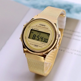 Casio Standard นาฬิกาข้อมือ สายสแตนเลส รุ่น A171WEMG,A171WEMG-9A,A171WEMG-9ADF