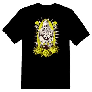 เสื้อยืดโอเวอร์ไซส์เสื้อยืด ผ้าฝ้าย พิมพ์ลาย Santa Muerte คุณภาพดี สําหรับผู้ชายS-4XL