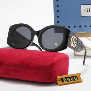 Gucci ใหม่ แว่นตากันแดด ทรงกลม ป้องกันรังสียูวี 400 แฟชั่นเรโทร สําหรับสตรี 2022