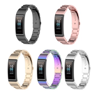 สายนาฬิกาข้อมือสแตนเลสสําหรับ Huawei Band 3 3 Pro 4 Pro