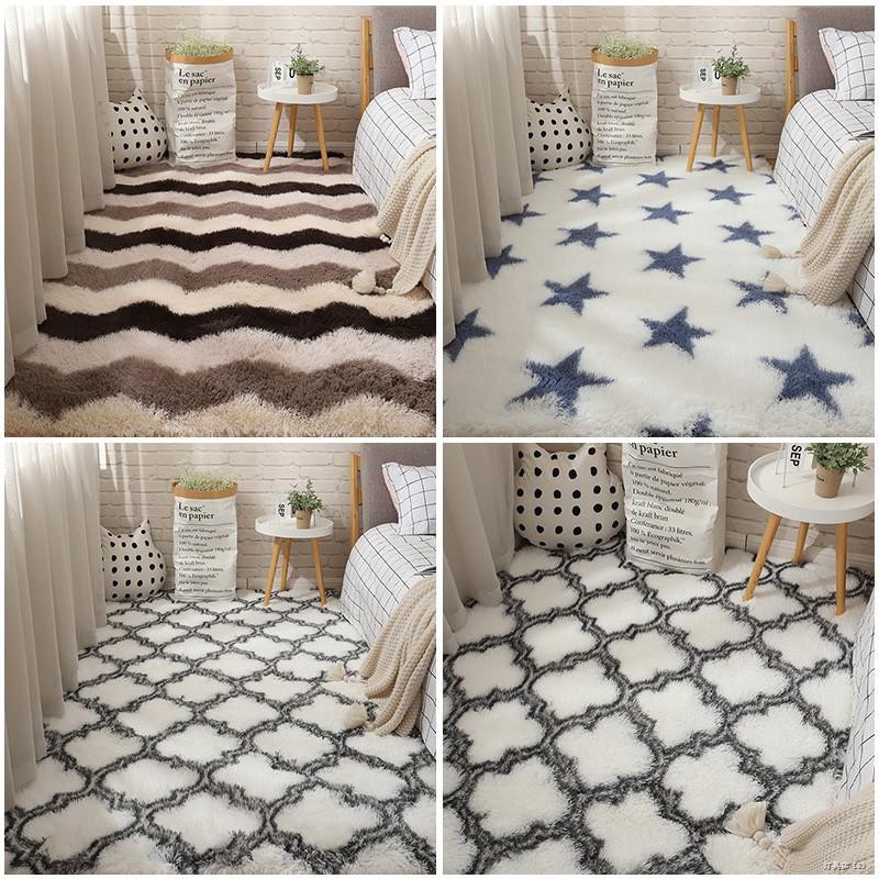 ☈┋พรม พรมปูพื้น ขนนิ่ม พรมนุ่ม ผืนใหญ่ 80x120 cm - 120x160 พรมห้องนอน พรมแต่งบ้าน