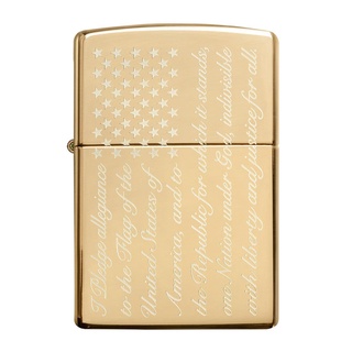 Zippo ไฟแช็กรุ่น 49585 Pledge of Allegiance ของแท้ รับประกันตลอดชีวิต นำเข้าและจำหน่ายโดยตัวแทนจำหน่าย