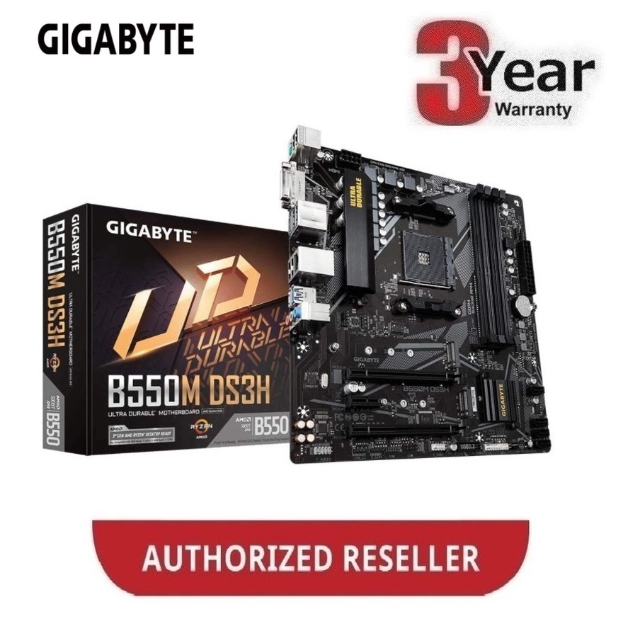 GIGABYTE B550M DS3H ULTRA DURABLE AMD B550 CHIPSET AM4 MOTHERBOARD