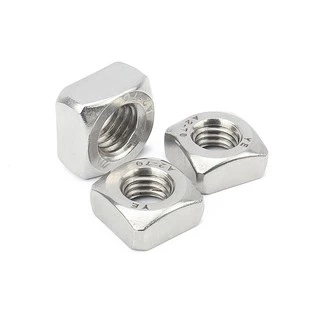 หัวน็อต ตัวเมีย สี่เหลี่ยม 4 เหลี่ยม สแตนเลส304 เกลียวมิล หยาบ M3 M4 M5/Square Nut SUS304