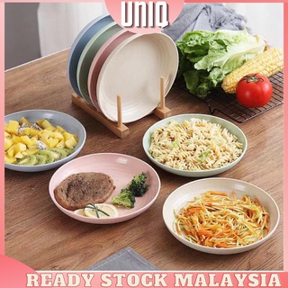 D27 plates wheat Plate Dish Household Bone Dish Nordic Tableware Snack Dish Plastic Tray Dining Table Side Plate S