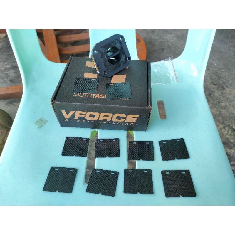 แผ่นหรีดวาล์ว v force แดช cr80 หนา0.4