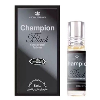 น้ำหอมอาหรับ Champion Black by Al Rehab น้ำหอมดูไบ​ กลิ่น Woody Floral Musk สำหรับผู้ชาย