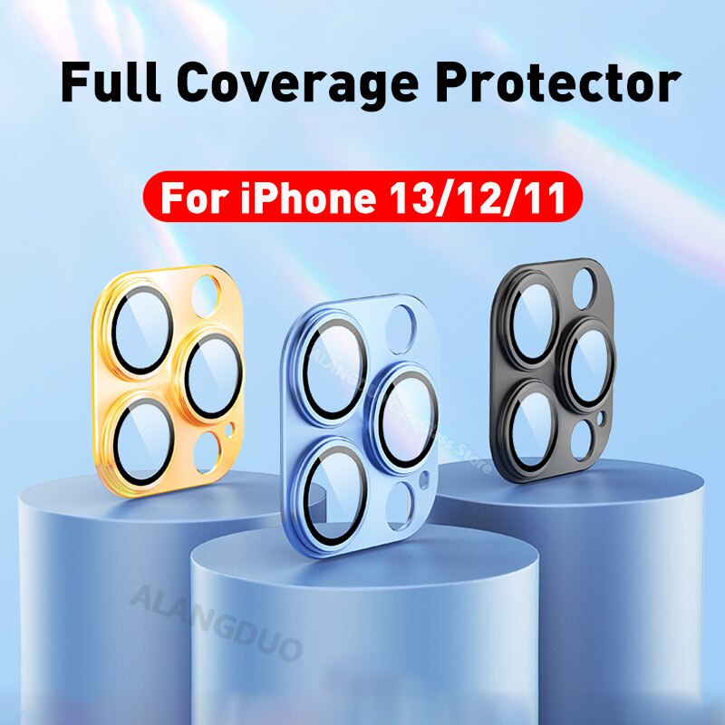 ฝาครอบกล้องเลนส์protectorสําหรับiphone 16 15 14 13 12 Pro MaxกระจกนิรภัยสําหรับiPhone 16Pro Max 15Pro Max