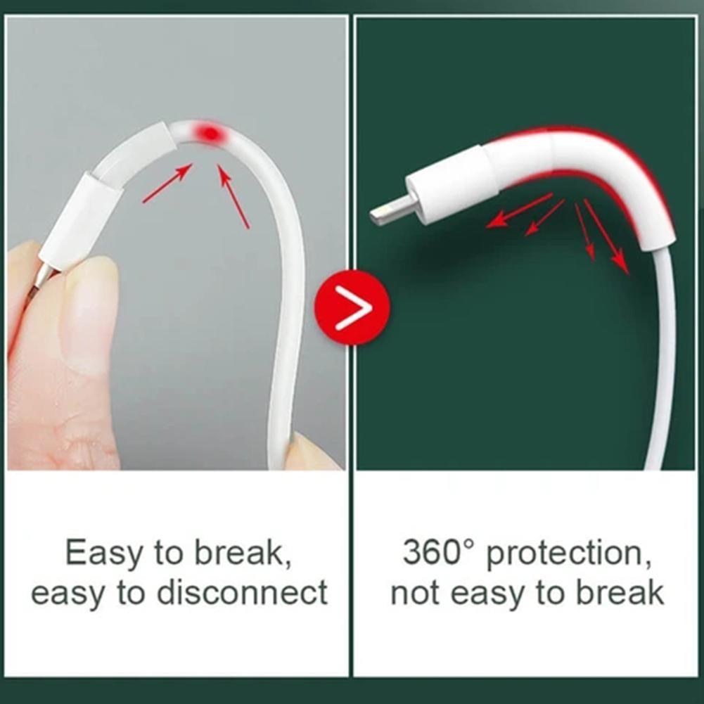 Data Cable Protector Set Silicone Protective Case Charging Winder Cable