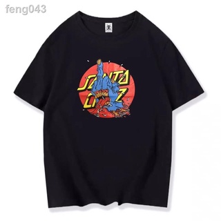 ▽❀SANTA CRUZ DESIGN SHORT SLEEVE TSHIRT BLACK (Unisex) เสื้อยืดแขนสั้น lelaki