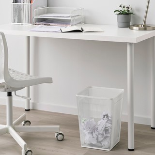 ถังขยะ ถังขยะแห้ง ตะกร้า ตะกร้าลวด อุปกรณ์จัดเก็บ  IKEA 🌈 เดรินเยินส์ ถังขยะแห้ง, ขาว