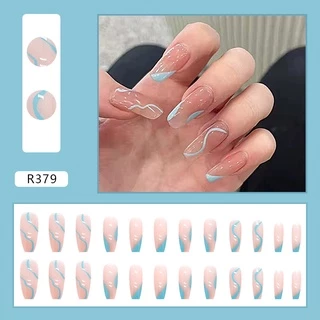 เล็บปลอม สไตล์โมเดิร์น ใช้งานง่าย 24 ชิ้น พร้อมส่ง 【R350-R400】