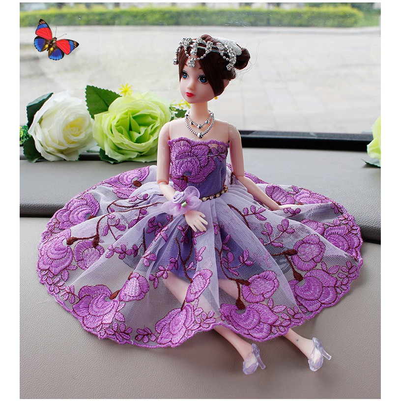 เสื้อผ้าตุ๊กตาชุดเดรสผ้าลูกไม้(แถมฟรี เฉพาะสร้อยคอ) สำหรับ BJD 1/6 ความสูง 30cm ไม่รวมตุ๊กตา
