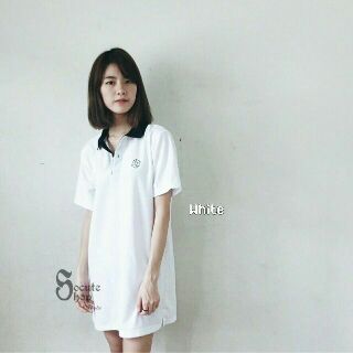 Collar POLO Dress (White)