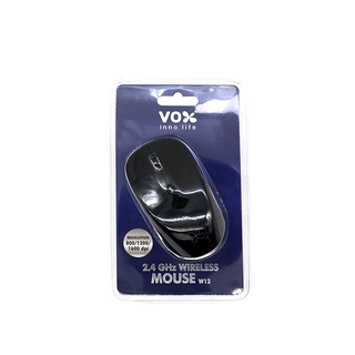 VOX เม้าส์ไร้สาย รุ่น W12  (สีดำ / สีขาว)