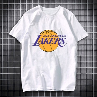 NBA บาสเกตบอลทีมกีฬาเสื้อยืดผู้ชายแขนสั้นฤดูร้อนผ้าฝ้ายเสื้อ Warrior Lakers Kobe หลวมระบายอากาศชุดฝึกซ้อม