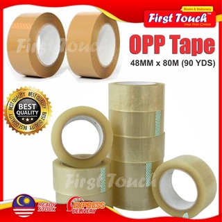 Opp เทปสีน้ําตาล / ใส 48 มม. x 90 หลา / เทปบรรจุ (1 ชิ้น)