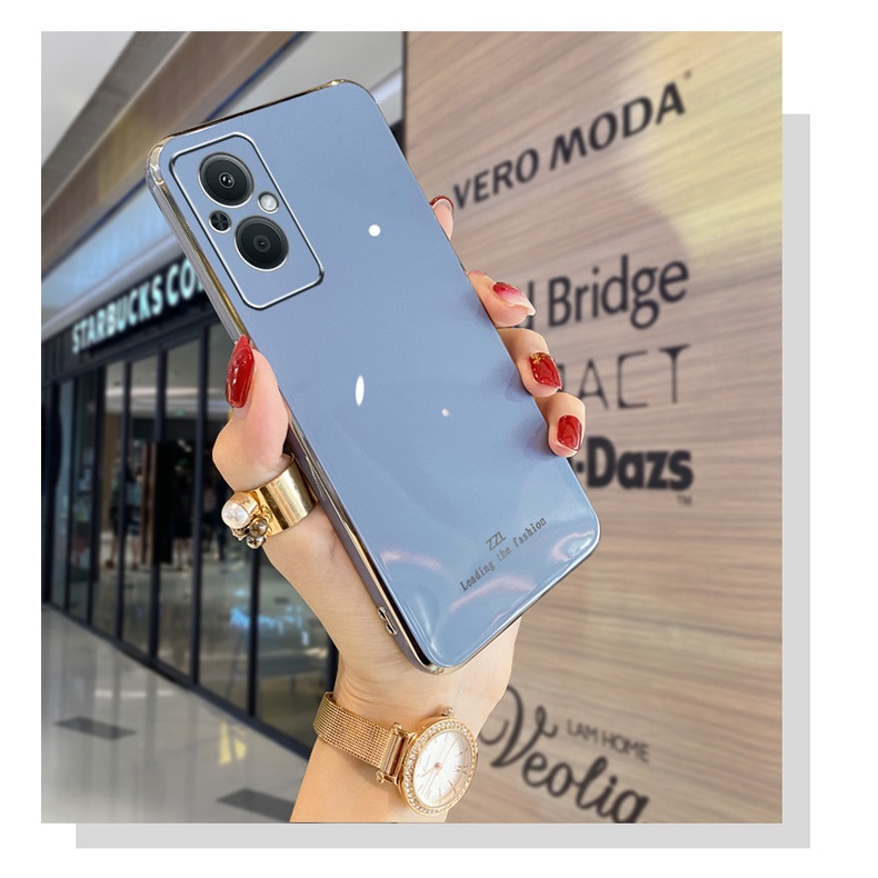 เคส oppo reno 8z 5g เคส oppo reno 7z 5g Reno7 Reno 2f Reno 6 Reno 6Z 5G Reno5 Reno 4 เคสโทรศัพท์แฟชั่นขอบตรง ZB ราคา ถูกที่สุด ดีลบีเคเค แกลเลอรีภาพที่ 8