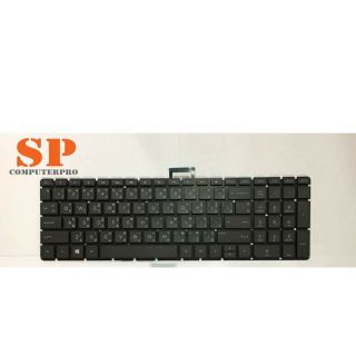 KEYBOARD HP-COMPAQ คีย์บอร์ด HP 15-AU 15-AB 15-AK 15-AX 15-AN 15-AW 15-BC  สีดำ ไม่มีไฟ (ไทย-อังกฤษ) สกรีนไม่คมมาก 90%