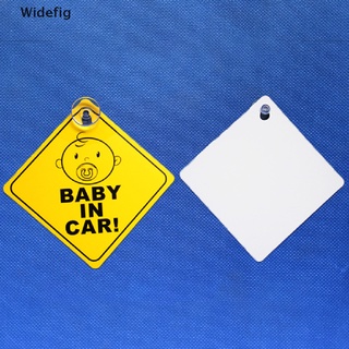 Widefig BABY ON BOARD สติกเกอร์ป้ายเตือน ใช้ซ้ําได้ พร้อมจุกสุญญากาศ สําหรับติดหน้าต่างรถยนต์