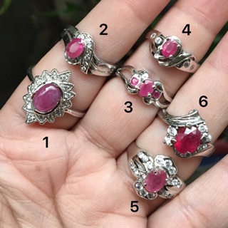 (ของขวัญวันแม่ พิเศษ 790 บาท ทุกวงจ้า)Ruby collection แหวนทับทิมแท้ ใส่สวยเสริมราศี