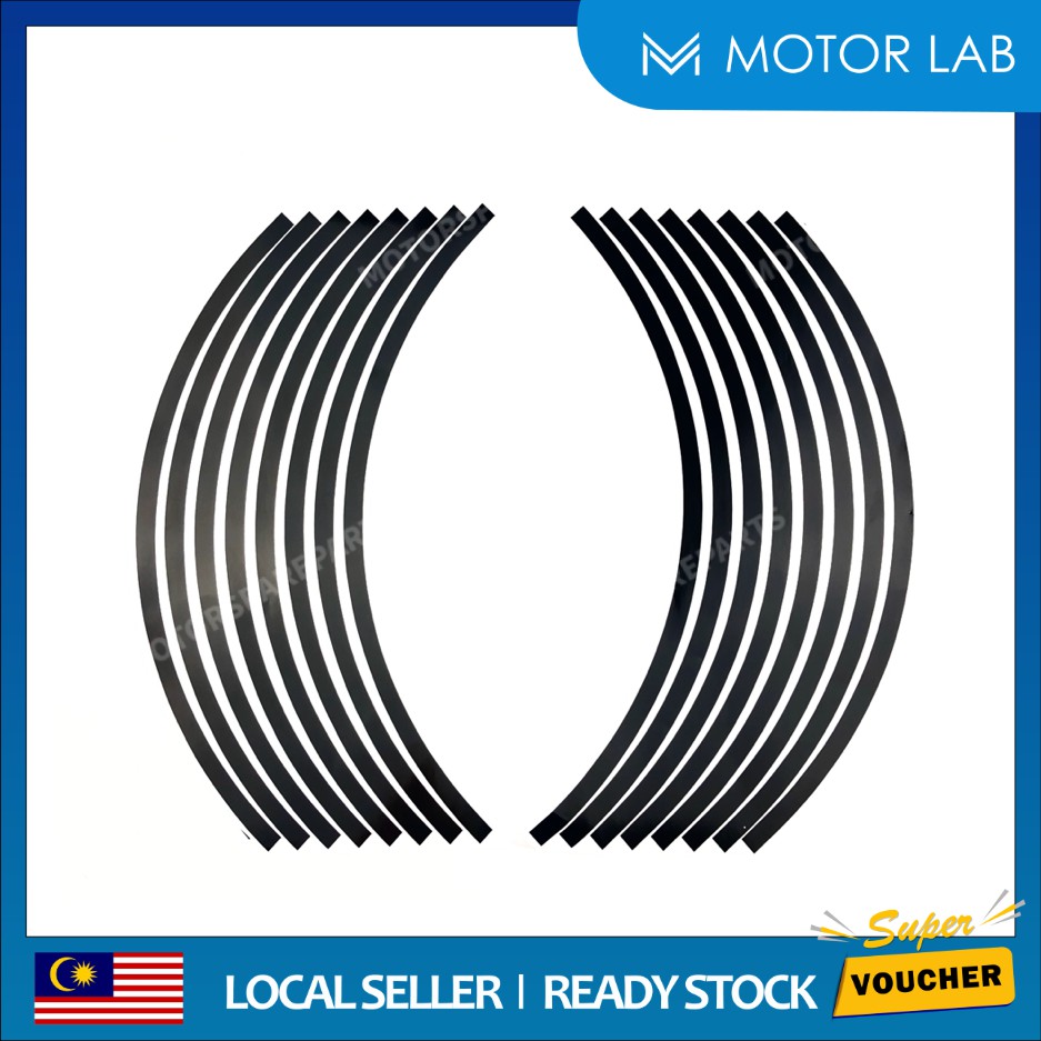 RIM STICKER TUTUP LINE SPORT RIM (สีดํา/ HITAM)