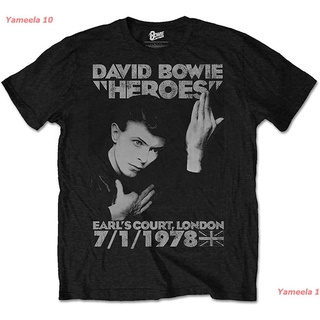 เสื้อยืดผ้าฝ้ายพิมพ์ลายขายดีDavid Bowie Mens Sliced Image 2 T-Shirt Black เดวิด โบอี เสื้อพิมพ์ลาย เสื้อแนวสตรีท ผู้หญิ